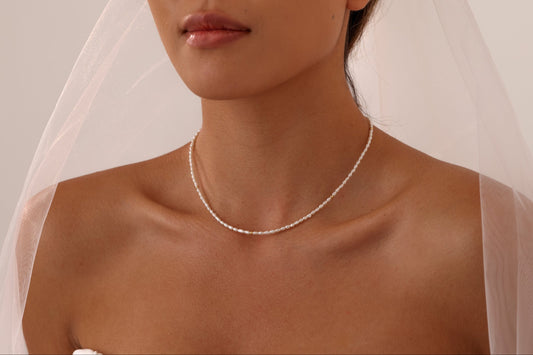 14K Gold Filled Pearl Necklace - Milky Way