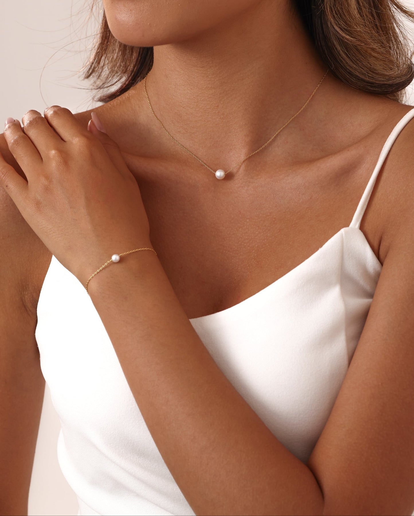 14K Gold Filled Pearl Bracelet - Meteor