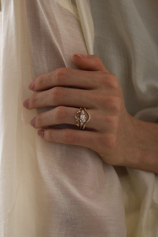 9K Solid Gold Lab-Grown Diamond Ring