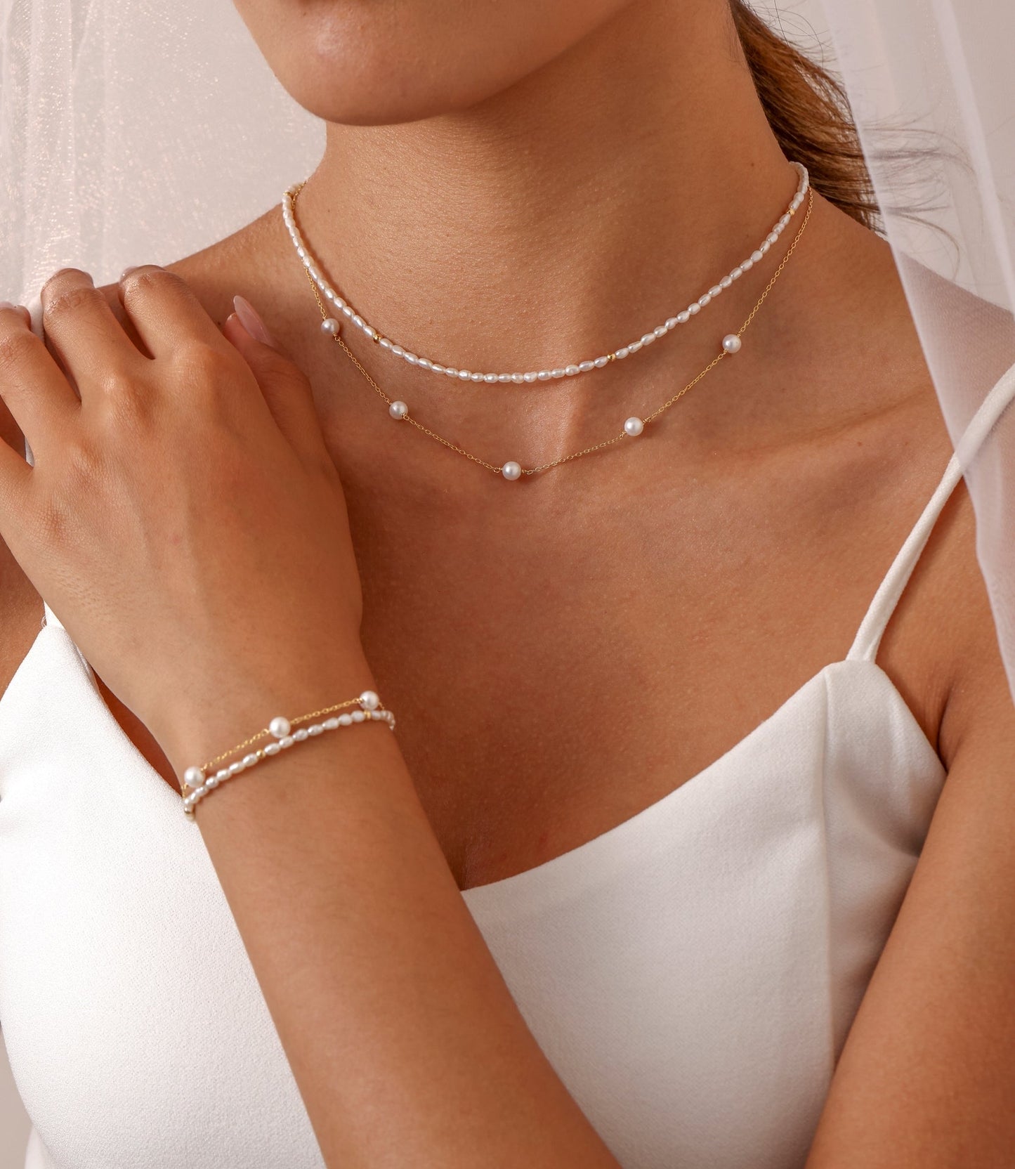 14K Gold Filled Pearl Necklace - Astrid