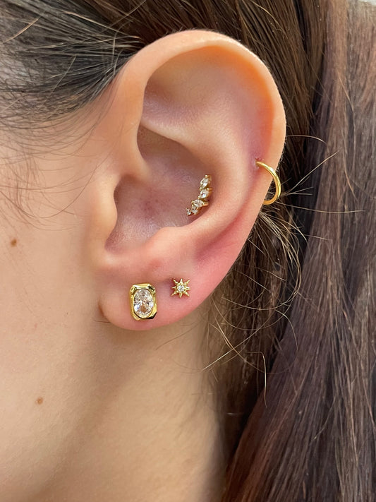 18K Gold Vermeil Crystal Serenity Earrings