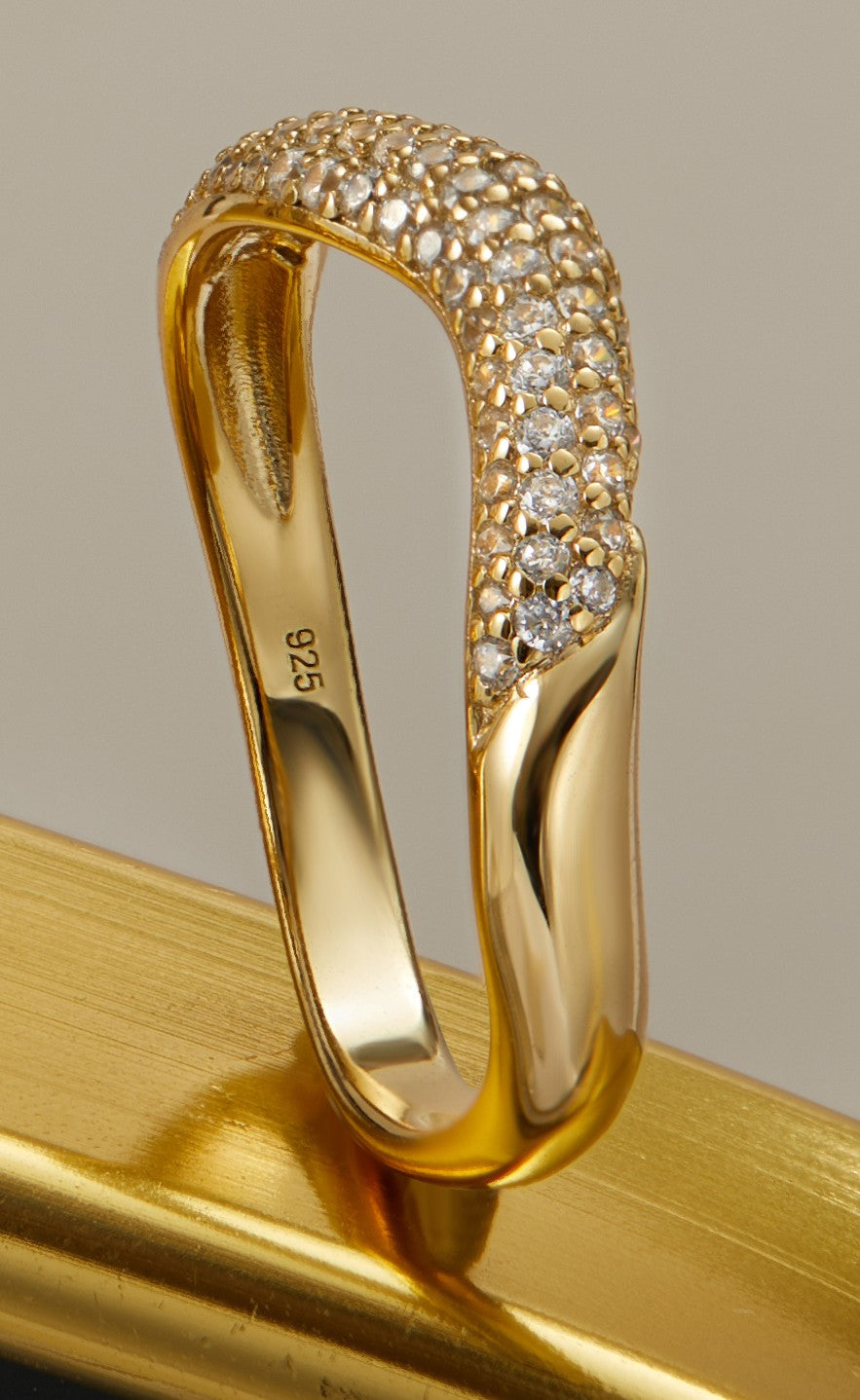 14K Gold Vermeil Linquid Sparkle ring