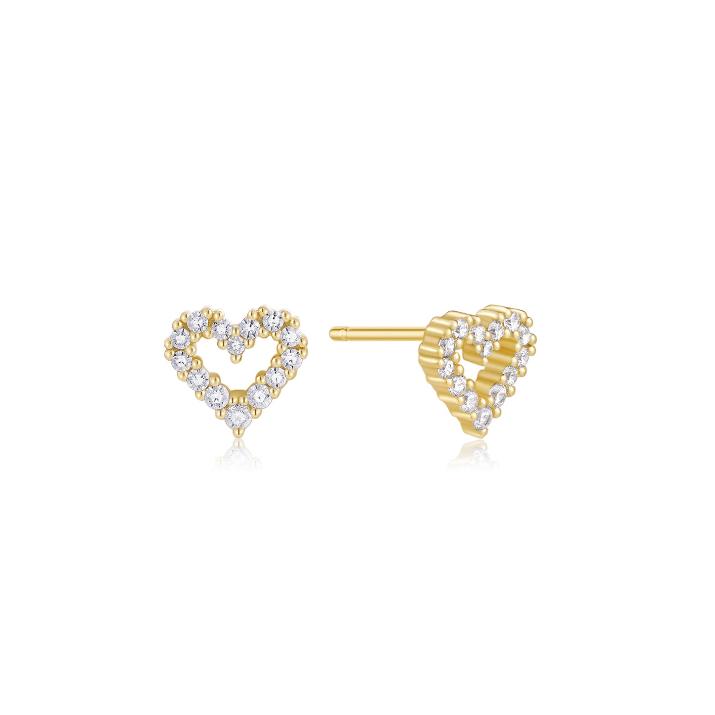 Eternal Heart | 14k Gold Plated Earring Studs