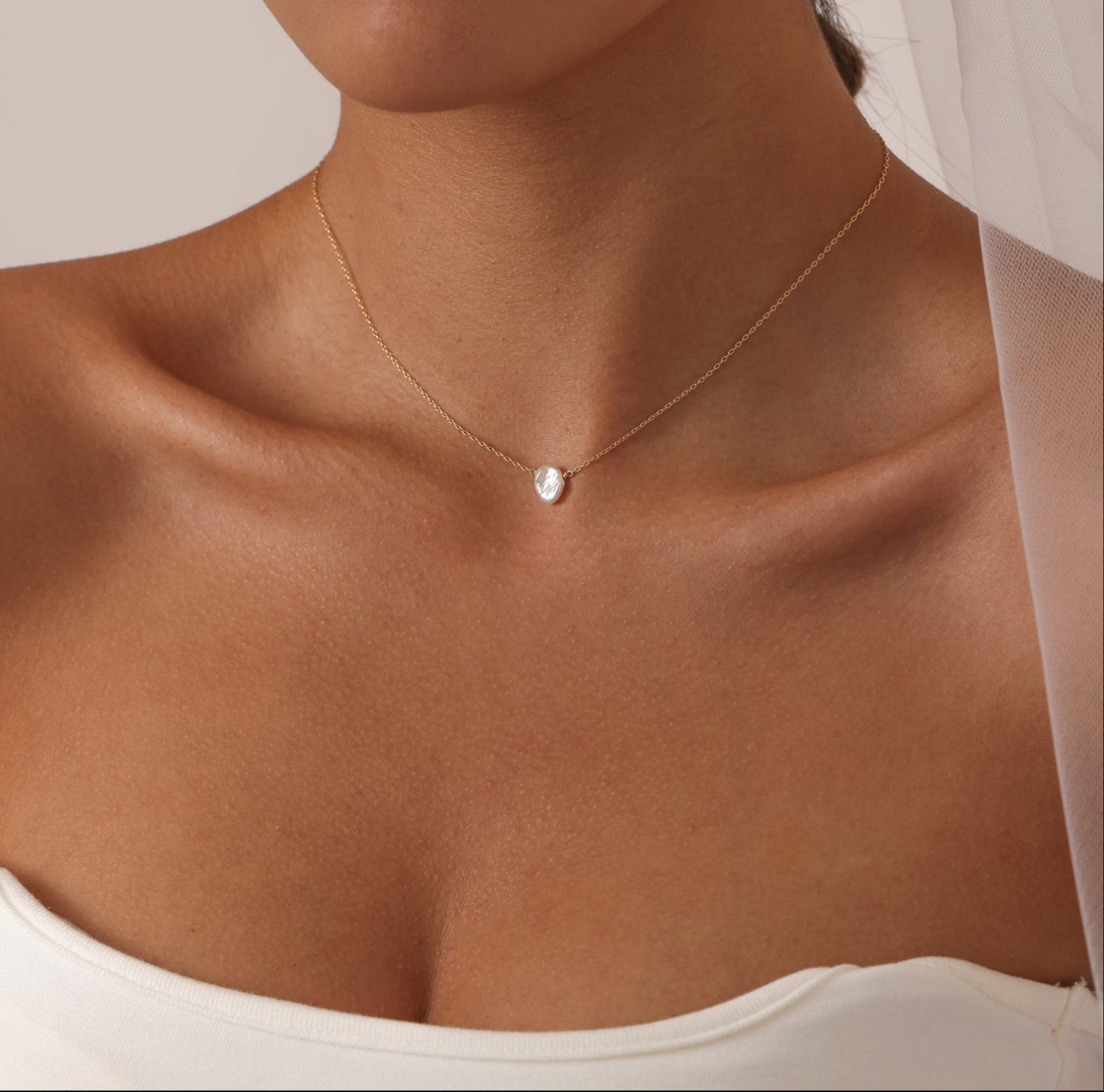 14K Gold Filled Pearl Necklace - Lyra