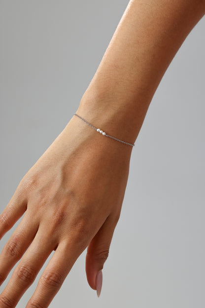 Sterling Silver Pearl Bracelet - Mira