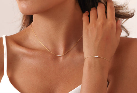 14K Gold Filled Pearl Necklace - Mira