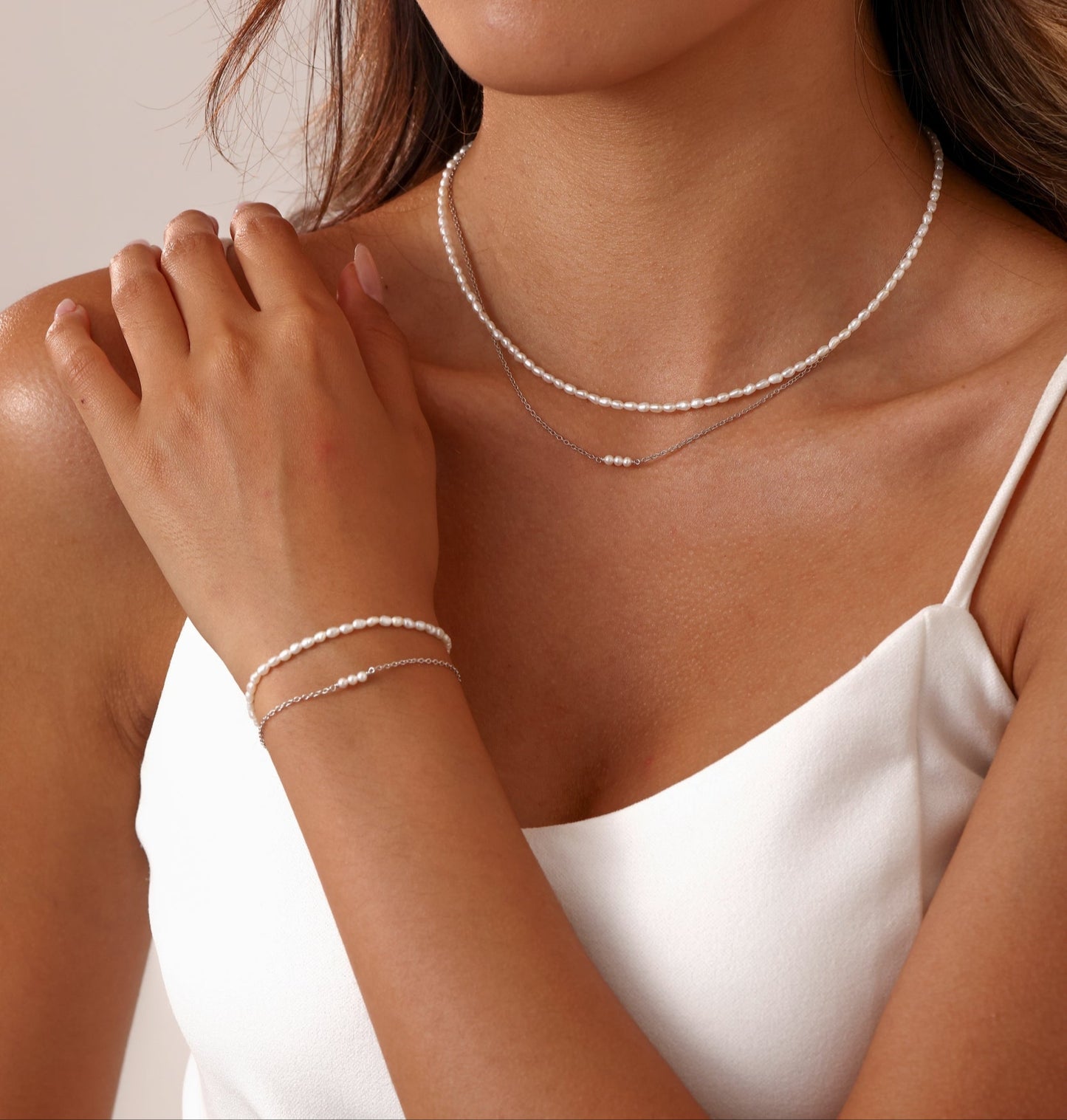 Sterling Silver Pearl Necklace - Nova