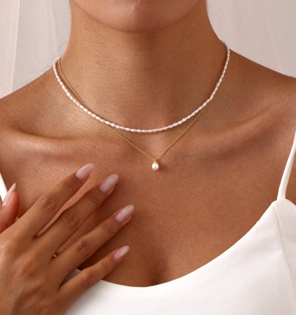 14K Gold Filled Pearl Necklace - Nova