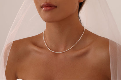 14K Gold Filled Pearl Necklace - Milky Way