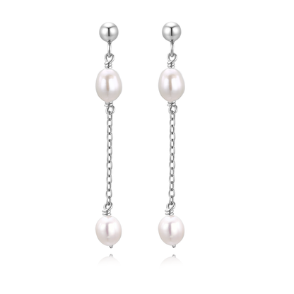 Sterling Silver Pearl Earring - Celeste