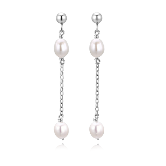 Sterling Silver Pearl Earring - Celeste
