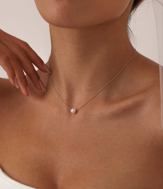 14K Gold Filled Pearl Necklace - Meteor