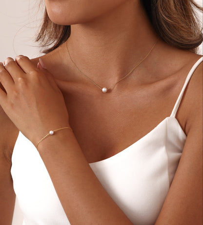 14K Gold Filled Pearl Necklace - Meteor