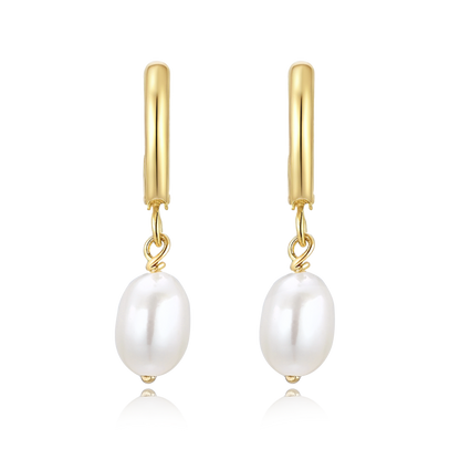 14K Gold Filled Pearl Earrings - Ariel