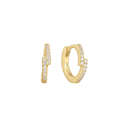 14k Gold Vermeil Ear Party Huggie Earrings