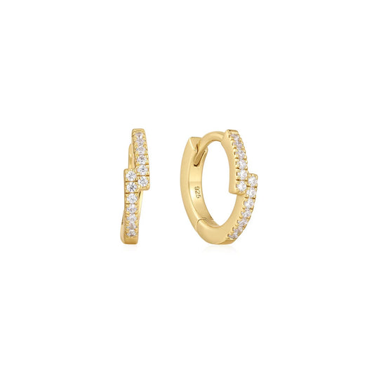 14k Gold Vermeil Ear Party Huggie Earrings