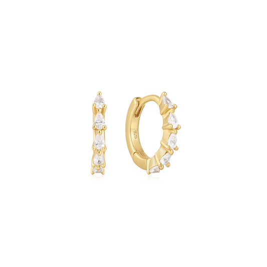 14k Gold Vermeil Ear Party Huggie Earrings