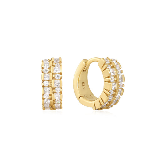14k Gold Vermeil Ear Party Huggie Earrings