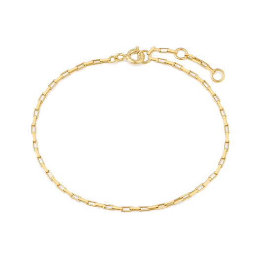 Sterling Silver with 18K Gold Plating Chain Bracelet