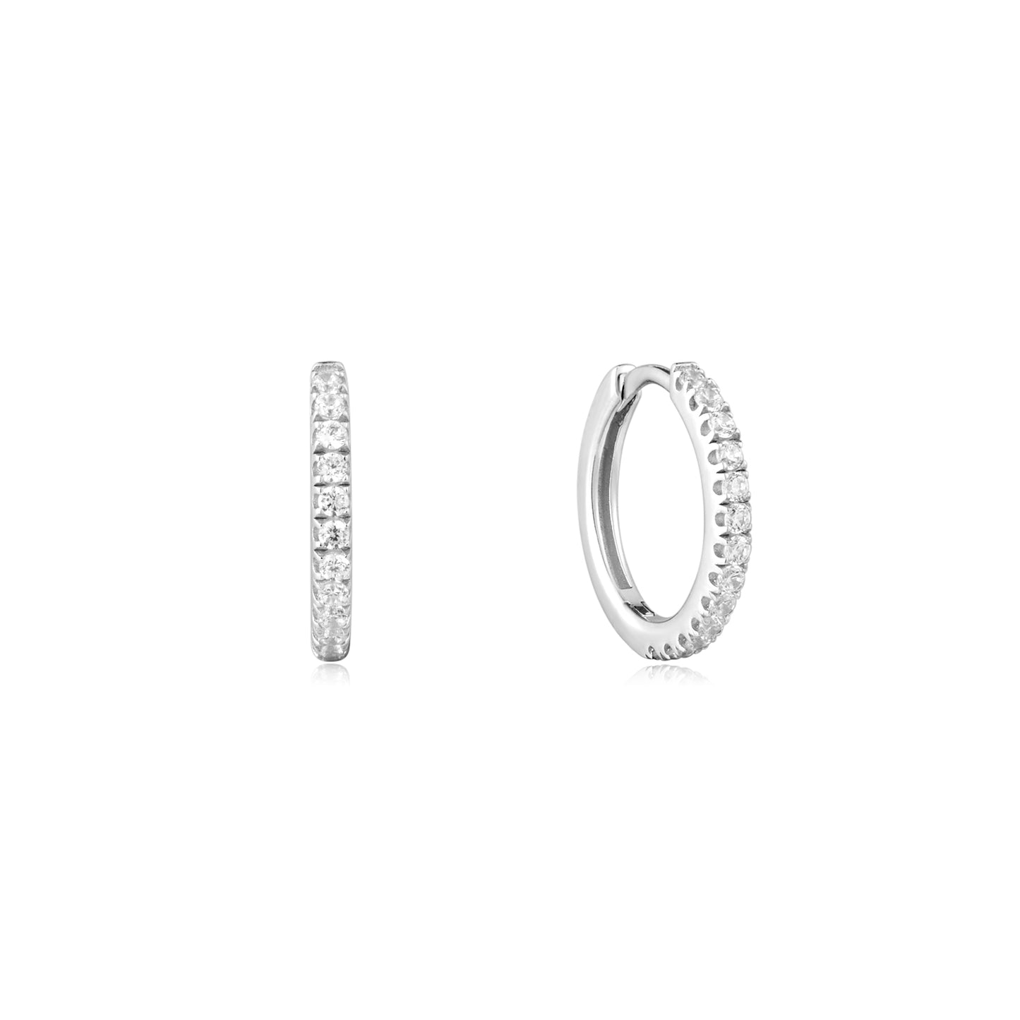 Sterling Silver Ear Party Huggie Earrings Medium