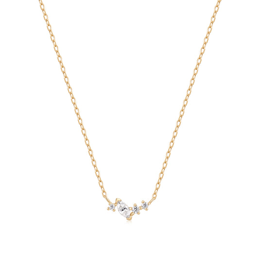 9k Solid Gold Lab-Grown Diamond Necklace