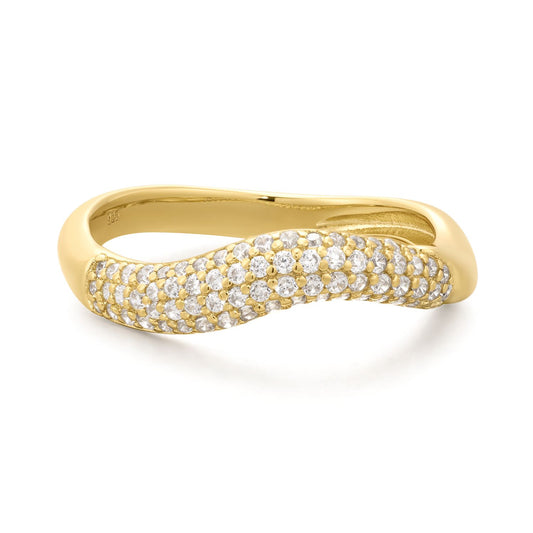14K Gold Vermeil Linquid Sparkle ring