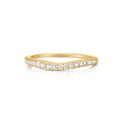 14K Gold Vermeil Unique Twinning ring