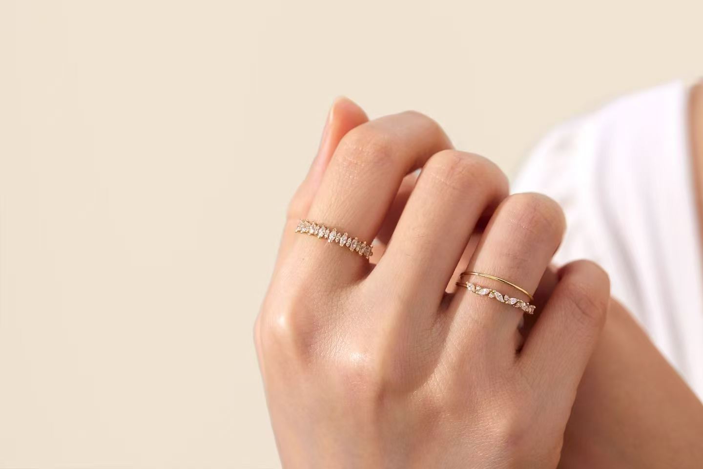 9K Solid Gold Lab-Grown Diamond Ring