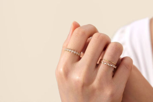 9K Solid Gold Lab-Grown Diamond Ring