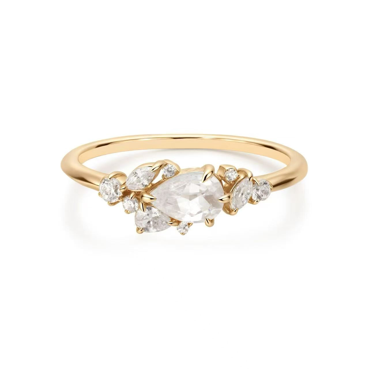 9K Solid Gold Lab-Grown Diamond Ring