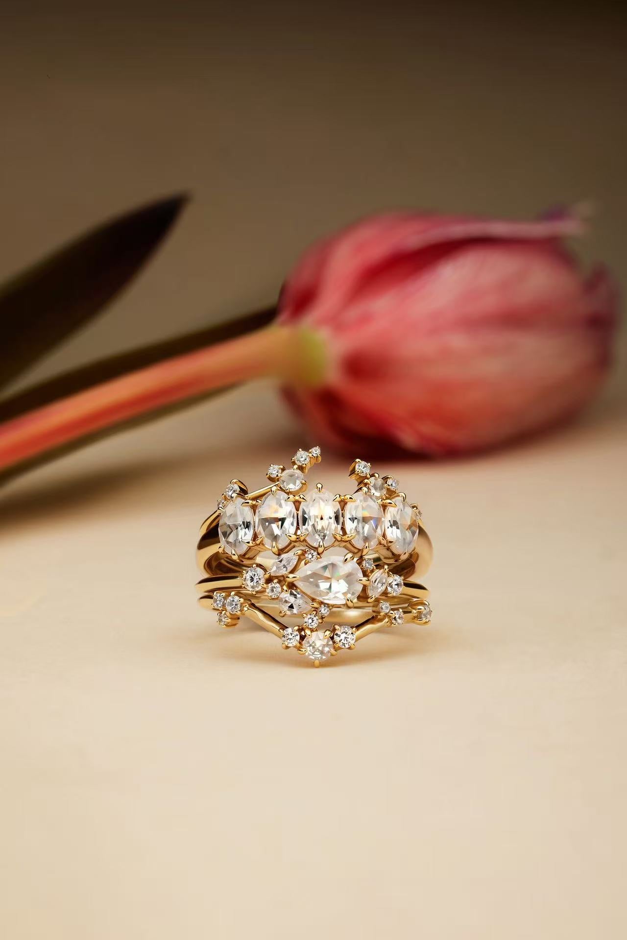 9K Solid Gold Lab-Grown Diamond Ring
