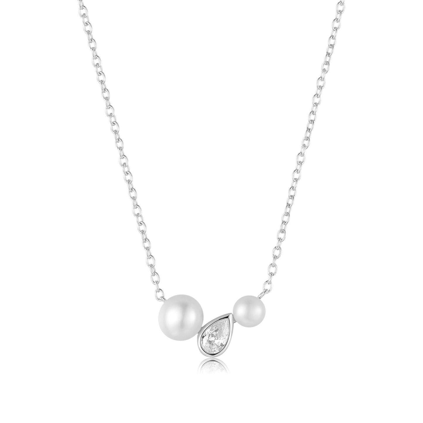 Sterling Silver Aurora Pearl Necklace
