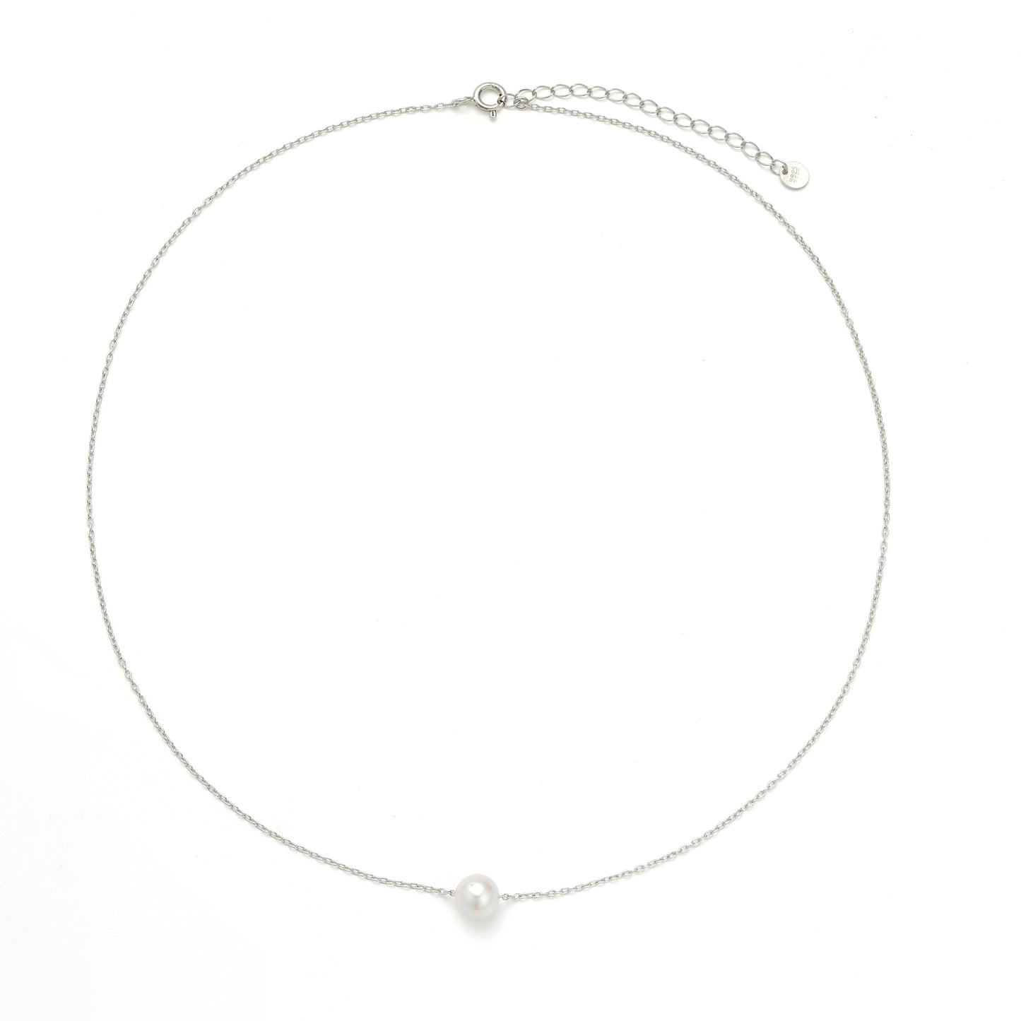 Sterling Silver Pearl Necklace - Meteor