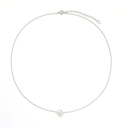 Sterling Silver Pearl Necklace - Meteor