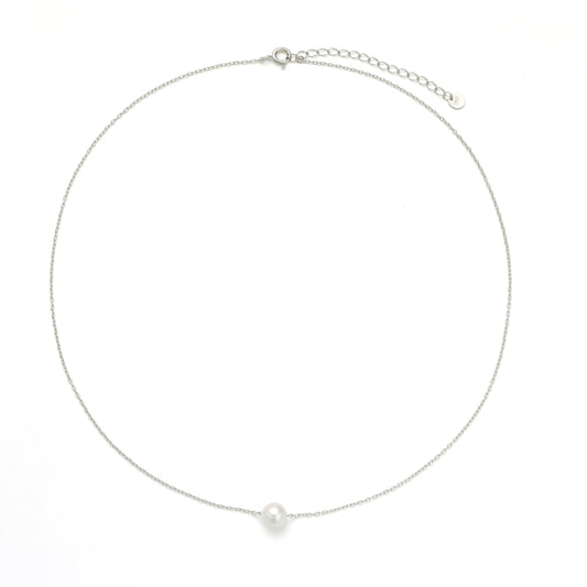 Sterling Silver Pearl Necklace - Meteor