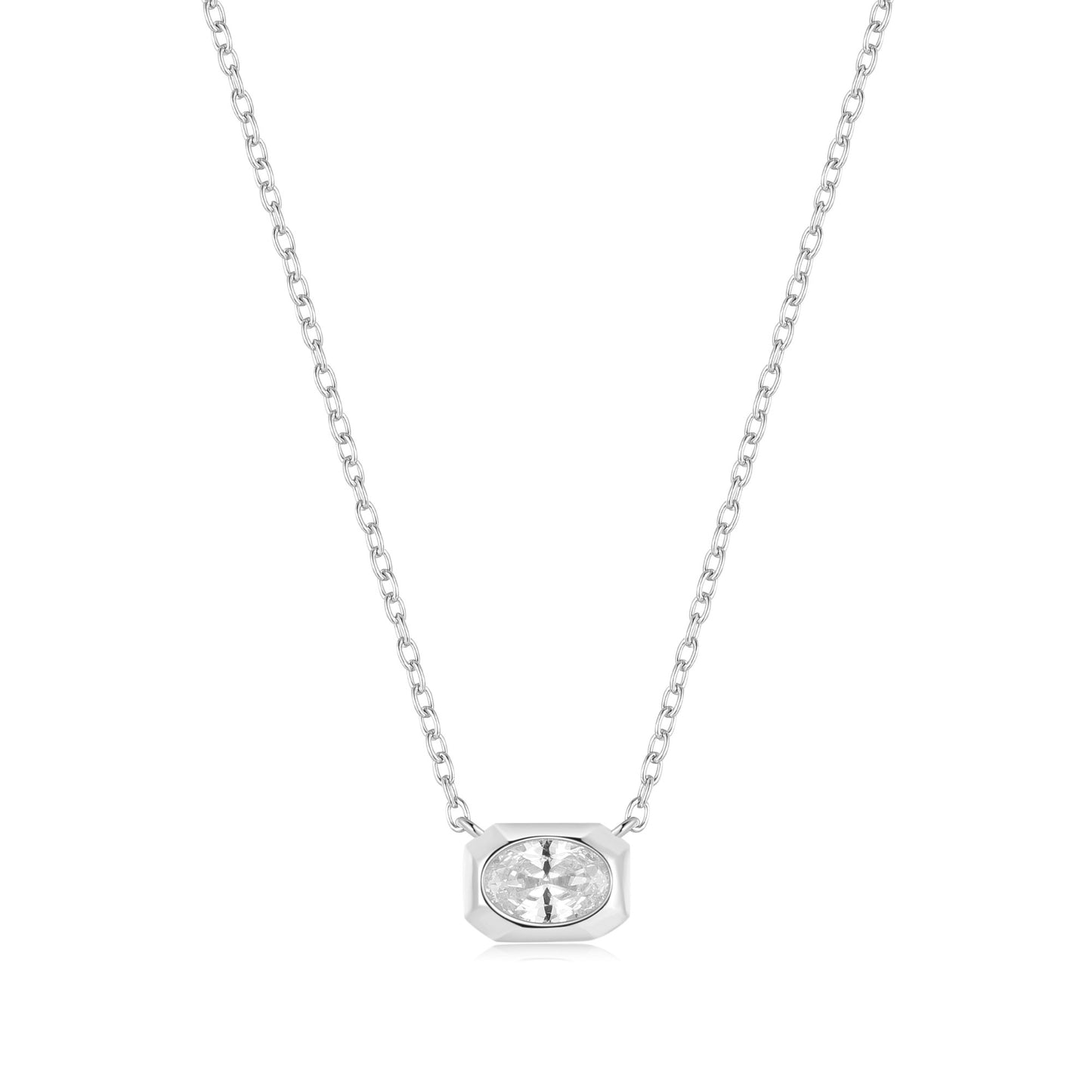 Sterling Silver Crystal Serenity Necklace