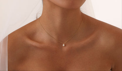 14K Gold Filled Pearl Necklace - Ariel