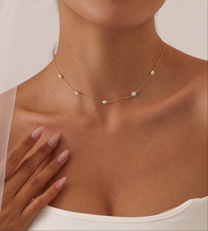 14K Gold Filled Pearl Necklace - Nebula