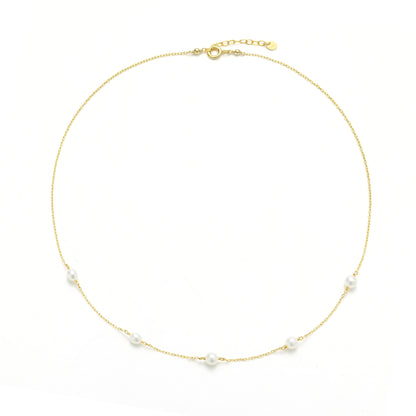 14K Gold Filled Pearl Necklace - Astrid