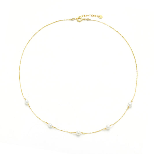 14K Gold Filled Pearl Necklace - Astrid