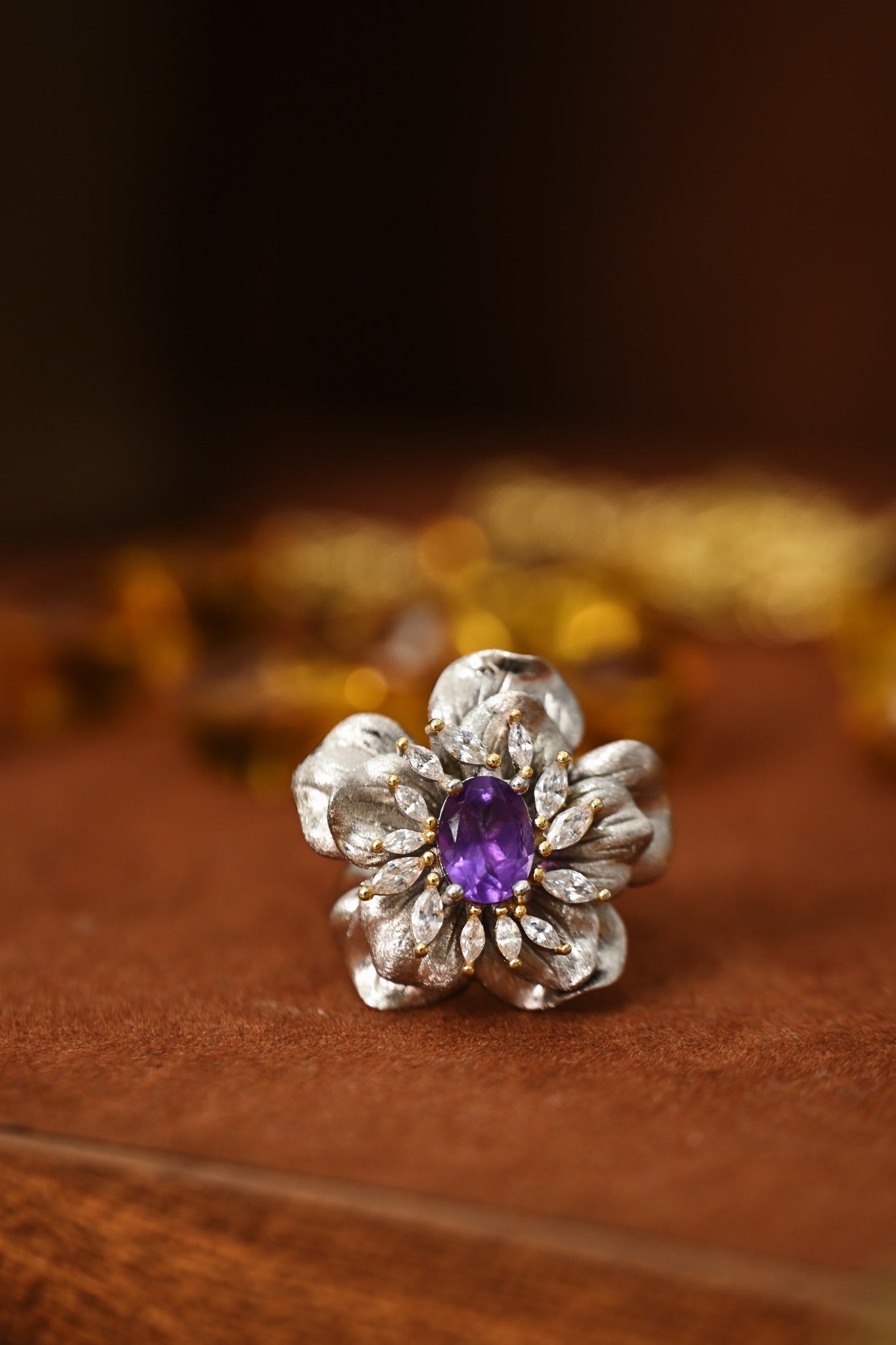 The Amethyst Blossom Ring