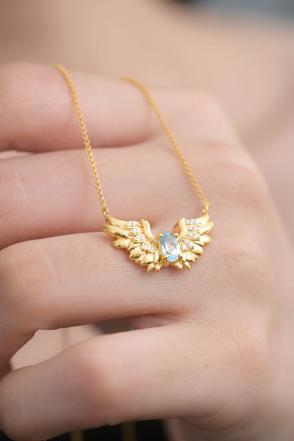 18K Gold Plated Angel Wings Necklace