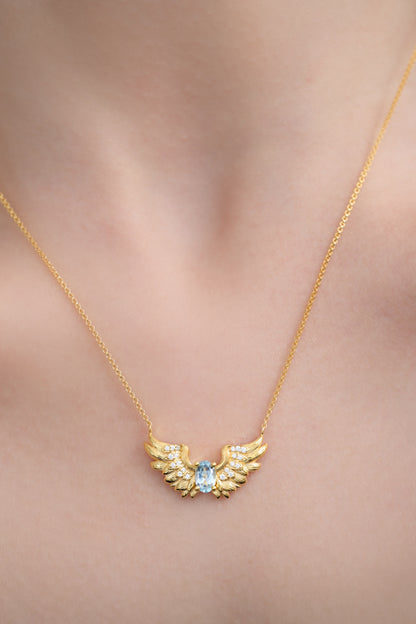 18K Gold Plated Angel Wings Necklace