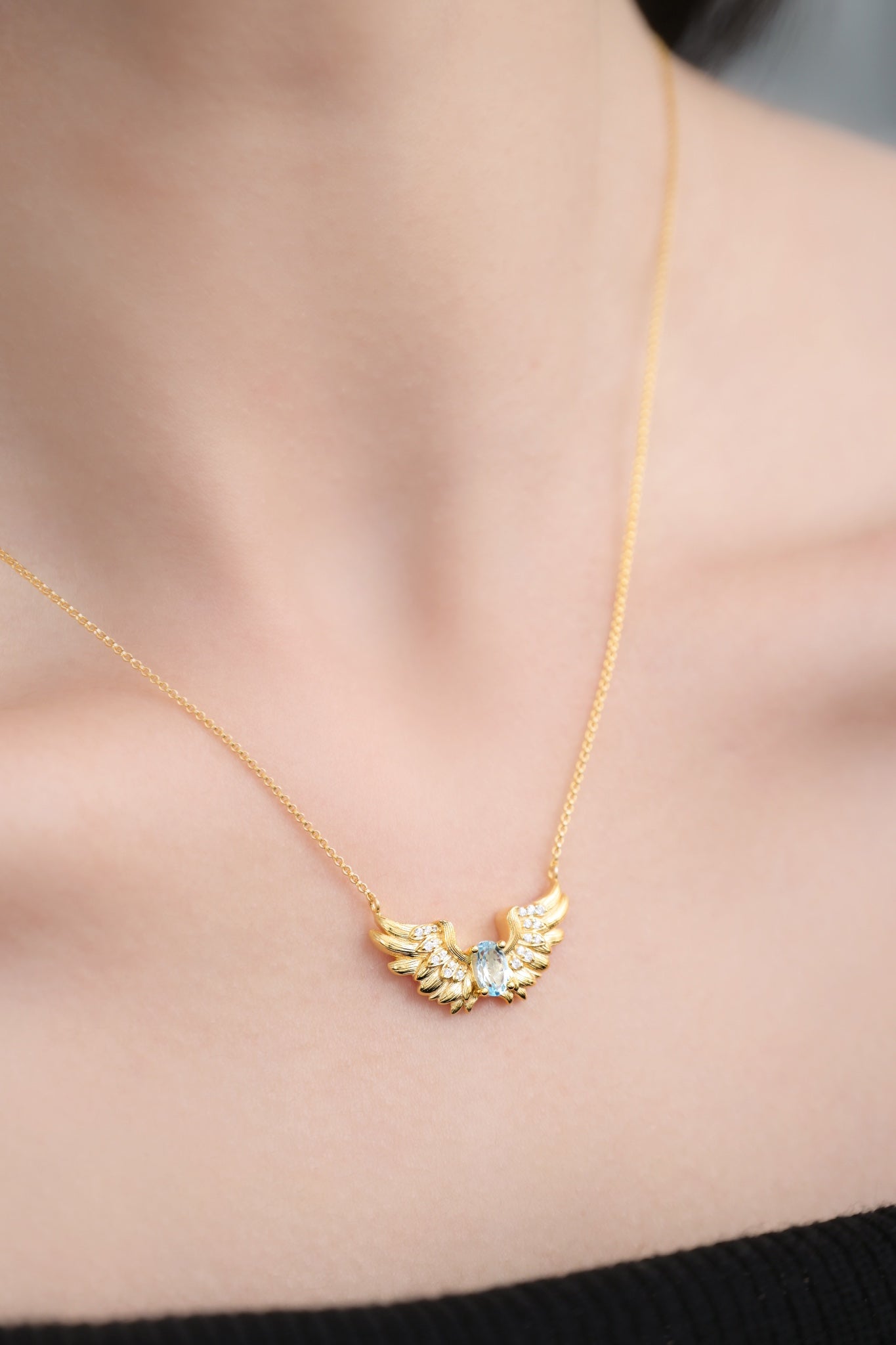 18K Gold Plated Angel Wings Necklace