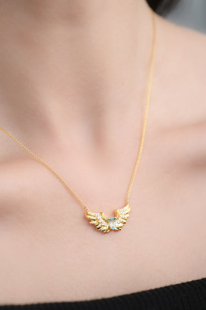 18K Gold Plated Angel Wings Necklace