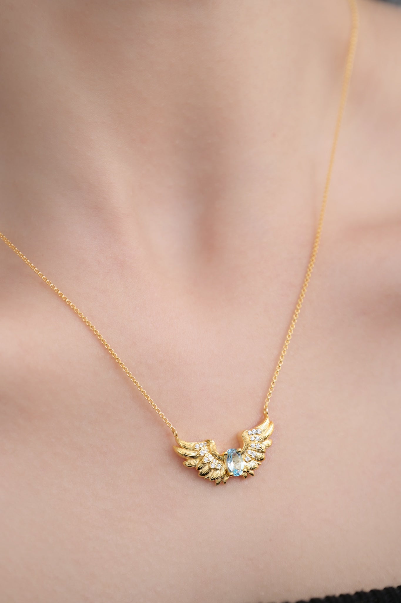 18K Gold Plated Angel Wings Necklace