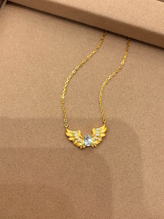 18K Gold Plated Angel Wings Necklace