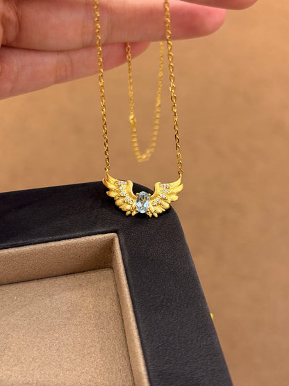 18K Gold Plated Angel Wings Necklace