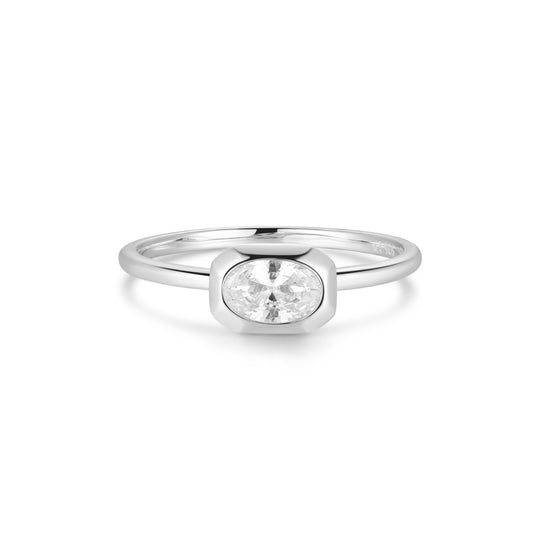 Sterling Silver Crystal Serenity Ring