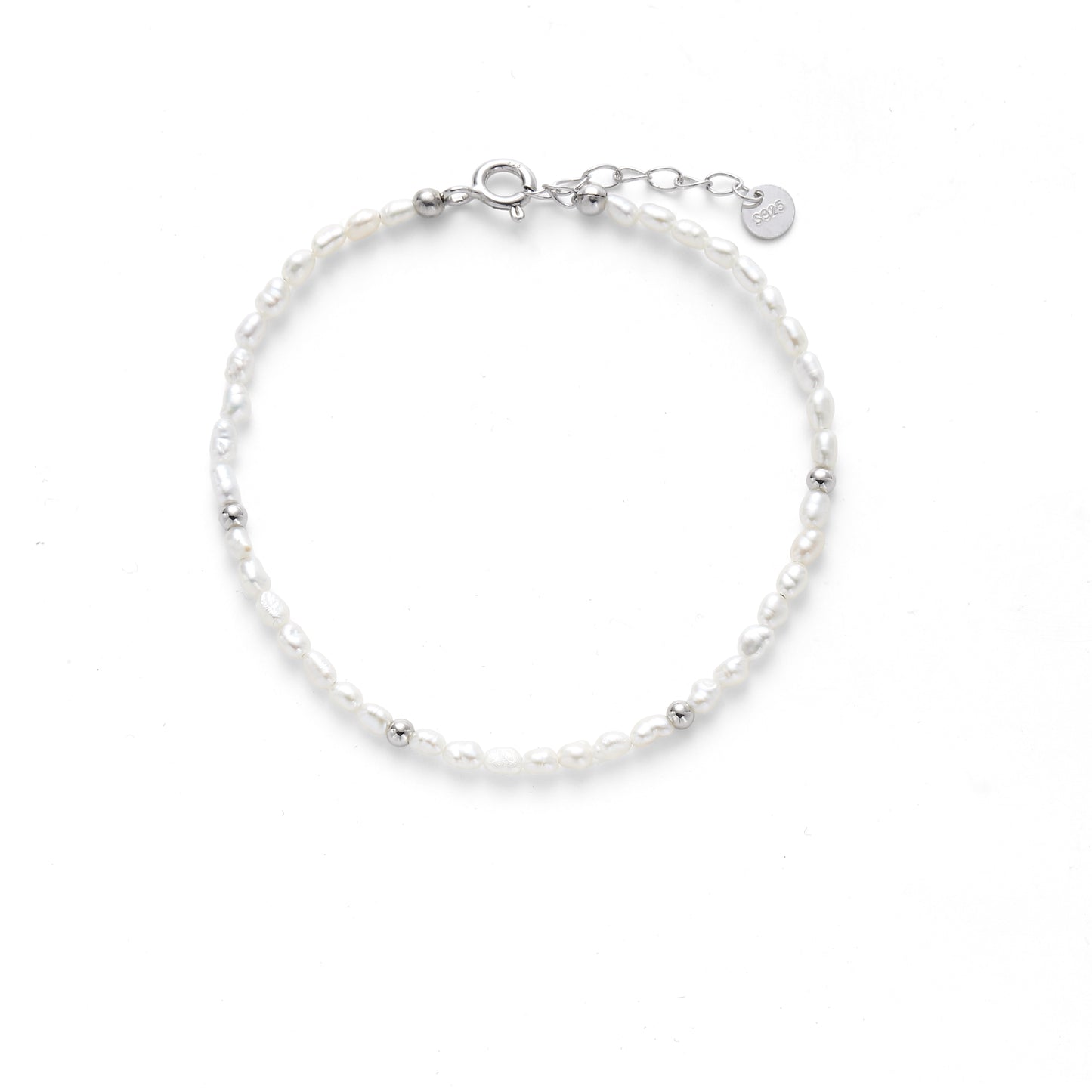 Sterling Silver Pearl Bracelet - Milky Way
